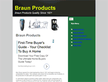 Tablet Screenshot of braunproducts.net